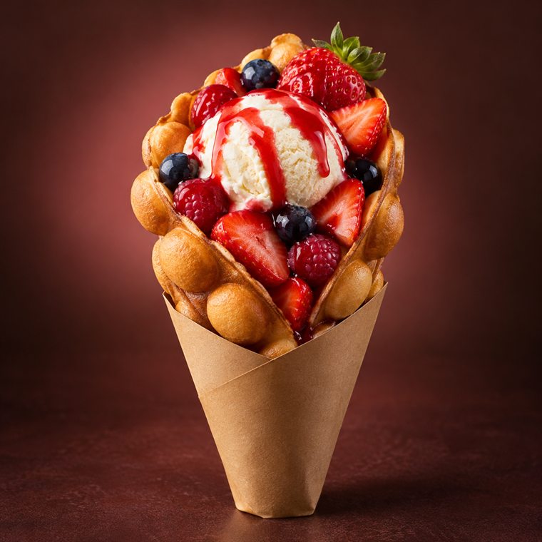 Berrylicious bubble waffle